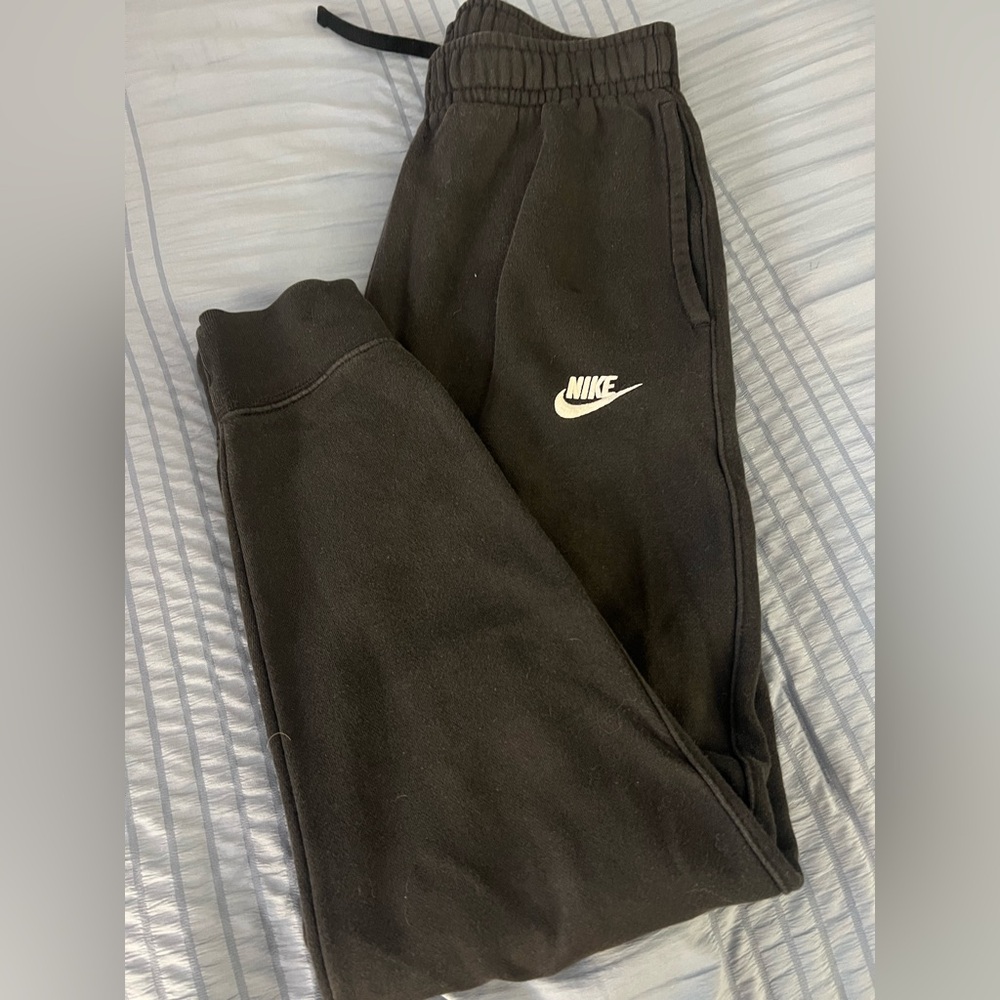 Nike Men’s XS Black Sweatpants with White Swoosh